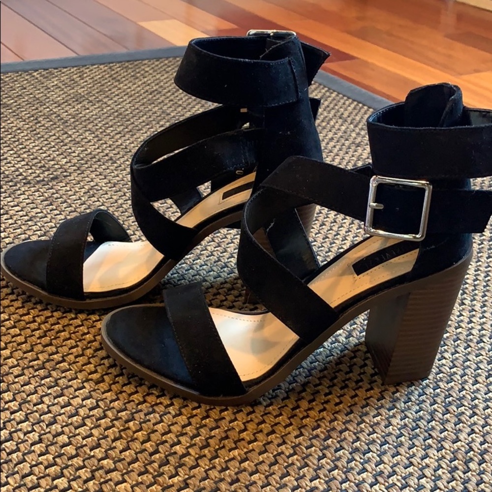 Forever 21 Strappy Black Heels